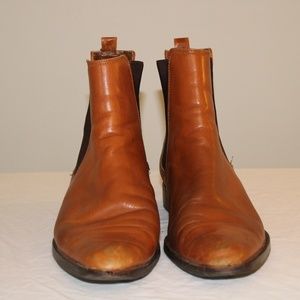 Ralph Lauren Slip On Flat Leather Boots